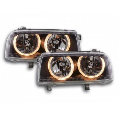 Faros Angel Eyes Vw Vento Typ 1hxo,1h Bj. 92-98 Negro