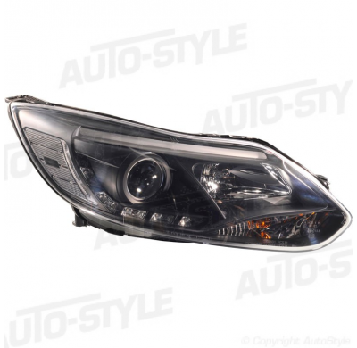 Faros Delanteros Luz Diurna Ford Focus Iii 2011-  Black + Motor
