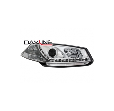 Faros Delanteros Luz Diurna Renault Megane 03-06 _ Cromados
