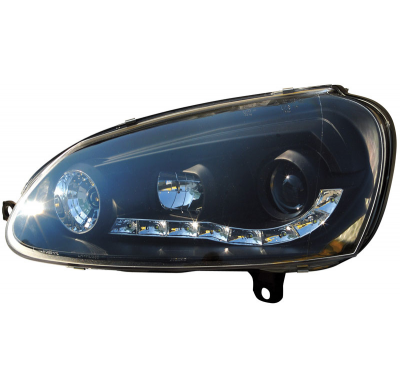 Faros Delanteros Luz Diurna Vw Golf V 03- Black