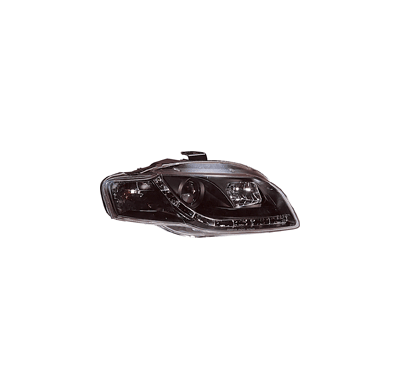 Faros Luz Diurna Audi A4 05-08 Black  + Motor