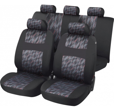 Fundas Asiento 11 Piezas Lyon Negro/Gris