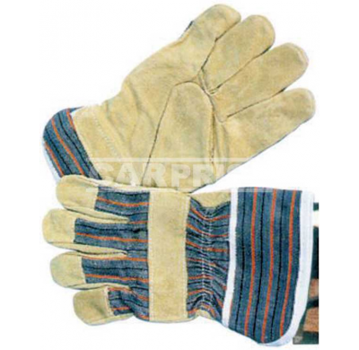 Guantes 100% Algodon + Cuero Vacuno