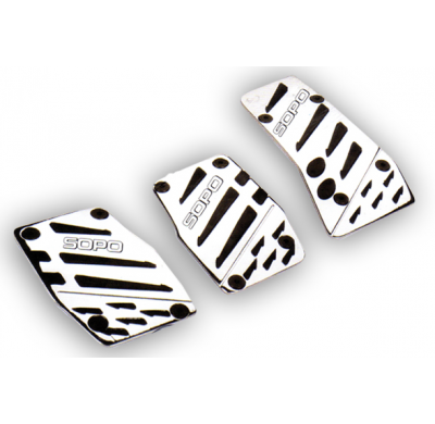 Jgo.Pedales Sopo Alum.Mate C/Gomas Negras