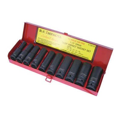 Juego De 10 Llaves De Vaso De Impacto (Largos), 1/2"dr.