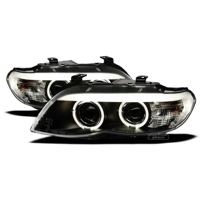 Juego De Faros Con 2 Ojos De Angel Bmw E53 / X5  2003-2006