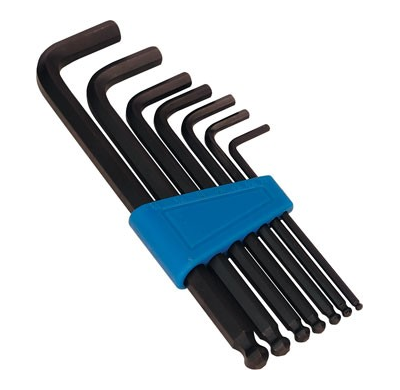 Juego De Llaves Allen De Bola Largas Pulgadas 10pzs