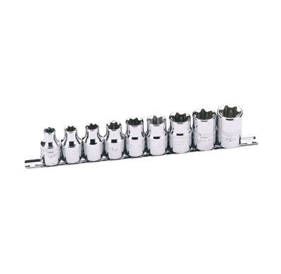 Juego De Llaves De Vaso 1/2" Torx 9pzs