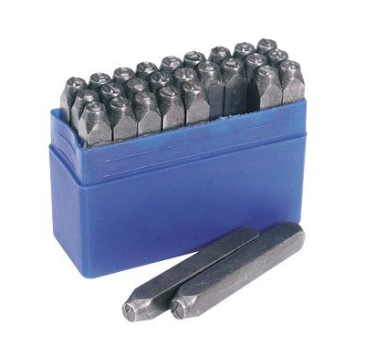 Juego De Punzones Para Marcar Letras 1/8" - 26pzs