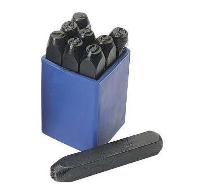 Juego De Punzones Para Marcar Números 3/16" - 10pzs