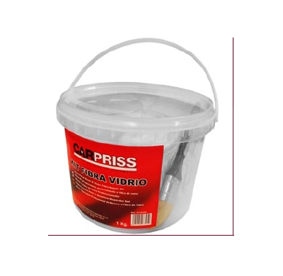 Kit Fibra Vidrio 1kg. C/Catalizador/Resina/Tela/Etc.