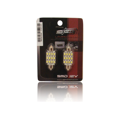 Lámparas T11 ( C5w ) Canbus 12 Smd 42mm Blanco 12v