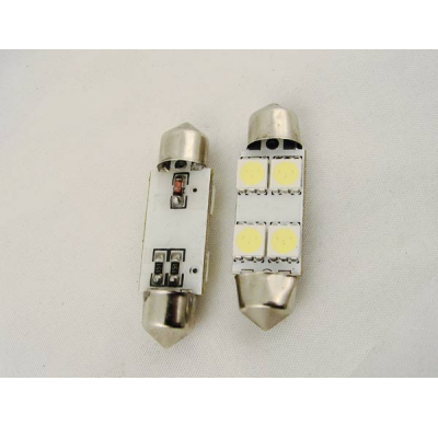 Lamparas T11 Blanco -  4 Leds Smd 39mm 12v