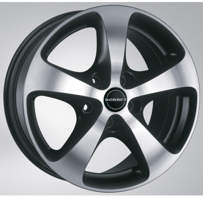Llanta Borbet Cc Black 7 X 16 Black Polished Matt 5 Tornillos