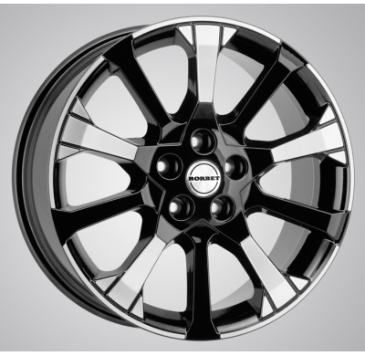 Llanta Borbet X10 Black 7,5 X 17 Black Polished 5 Tornillos