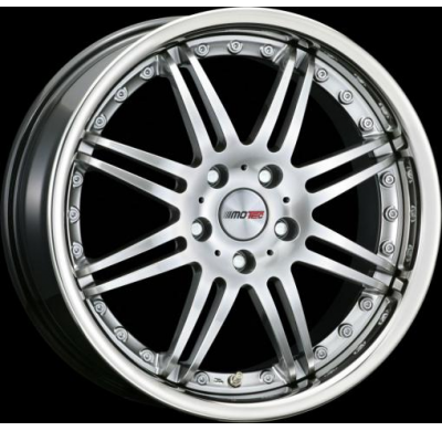 Llanta Motec Wheels Antares Hyperblack Stainless Lip 9,0jx18" - Peso 12,1-12,7