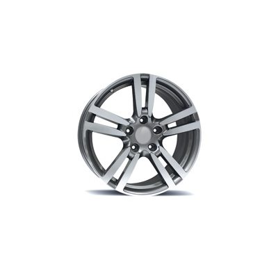 Llanta Replica Turbo 2 22x10 Gun Metal Machined  5x130 - 55 - 71,5