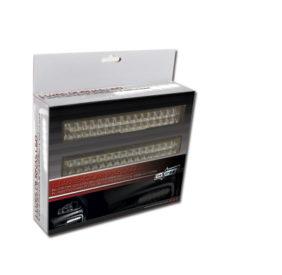 Luzes Condução Diurna 30+30 Leds C/R87 Vidro Negro