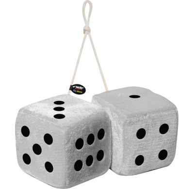 Microfibre Big Dices 10x10cm White Set/2pcs