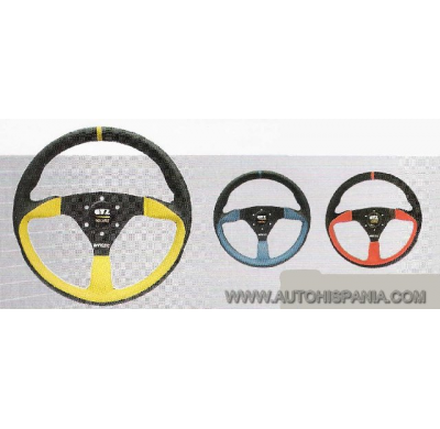 Minsk Color Negro-Amarillo Diametro 350 - Gtz Volantes Deportivos Sport Y Tuning, Con Gran Variedad De Modelos Donde Sus Acabado