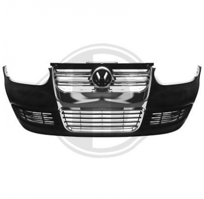 Parachoques Delantero Golf,97-03; R32 Look;Pintable; Parrilla Cromada