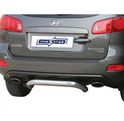 Paragolpes Tras Acero Inoxidable 76mm Hyundai Santa Fe 2006