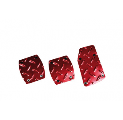 Pedales Alu Riffelblech Rojo<br>universal