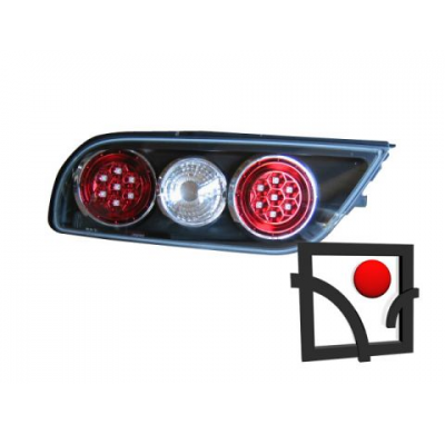 Piloto Trasero Lxs Led Black Jcp Nissan 200sx S13 89/93 2dr Coupe