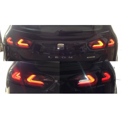 Pilotos Led Seat Leon Lightbar 09+ 1p1_Negro/Ahumado