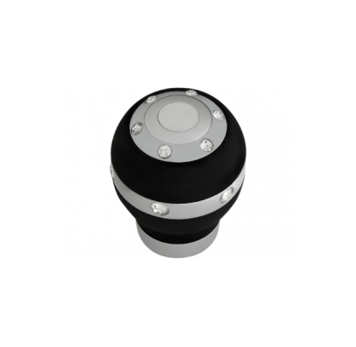 Pomo in Crystal Style Con Negros Leather