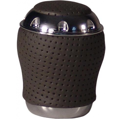 Pomo Palanca Cambio P/Gatillo Aluminio/Piel Gris