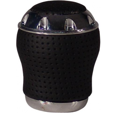 Pomo Palanca Cambio P/Gatillo Aluminio/Piel Negra