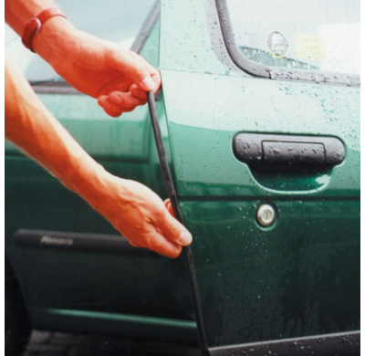 Protector Borde Puertas 2 Unidades Negro