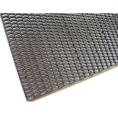 Rejilla Racemesh Black Abs 120x30cm Hex Fine 18x7mm
