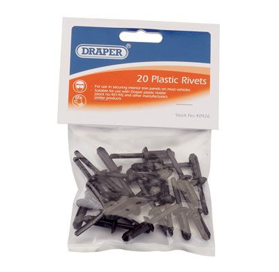 Remaches Plastico 6.6 X 17.2mm 20pzs