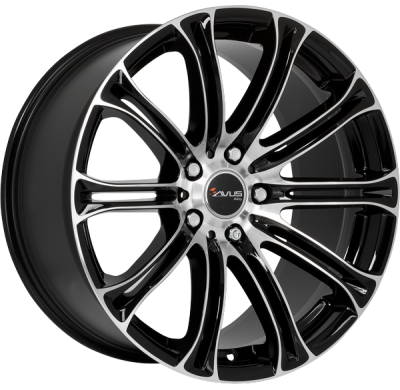 Llanta Avus Ac-Mb1 /Bp Black Polished 18 X 8.50  5x120 Et-17 Buje 72.6