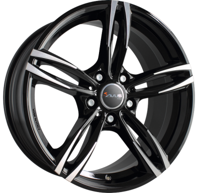 Llanta Avus Ac-Mb3 /Bp Black Polished 18 X 8.50  5x120 Et-47 Buje 72.6