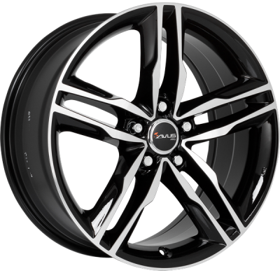 Llanta Avus Af6 /Bp Black Polished 20 X 9.00  5x112 Et-35 Buje 66.45