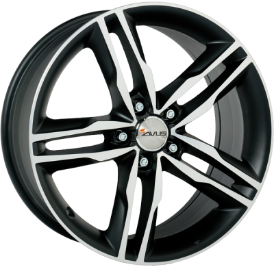 Llanta Avus Af6 /Mbp Matt Black Polished 18 X 8.00  5x112 Et-45 Buje 66.45
