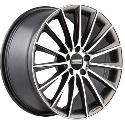 LLANTA FONDMETAL AIDON 19 X 9.00 ET 20 5X112 Buje: 66,6 GLOSSY TITANIUM MACHINED