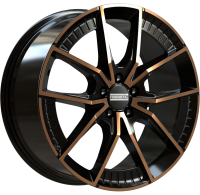 LLANTA FONDMETAL ELATHA 21 X 9.50 ET 20 5X112 Buje: 66,5 GLOSSY BLACK BRONZE MACHINED