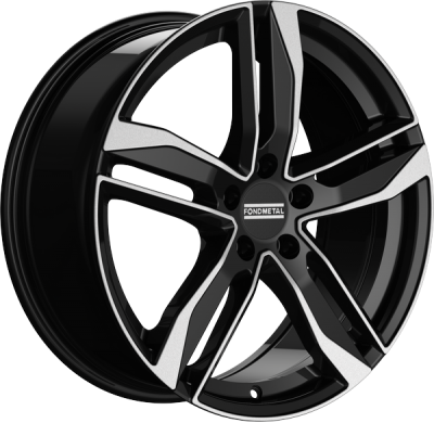 LLANTA FONDMETAL HEXIS 18 X 8.00 ET 40 5X112 Buje: 66,45 GLOSSY BLACK MACHINED