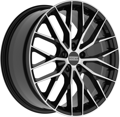 LLANTA FONDMETAL MAKHAI 21 X 9.00 ET 38,5 5X108 Buje: 63,4 GLOSSY BLACK MACHINED