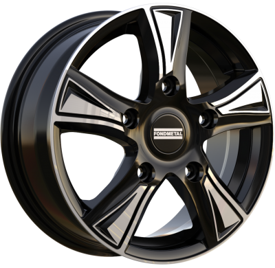 LLANTA FONDMETAL PRO1 16 X 6.50 ET 60 5X160 Buje: 65,1 GLOSSY BLACK MACHINED