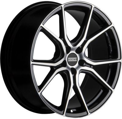 LLANTA FONDMETAL STC-45 20 X 9.00 ET 35 5X114.3 Buje: 75 GLOSSY BLACK MACHINED