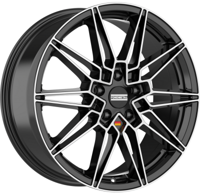 LLANTA FONDMETAL THOE 18 X 8.00 ET 26 5X112 Buje: 66,5 GLOSSY BLACK MACHINED