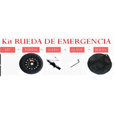 Kit De Rueda De Repuesto / Emergencia Acero 125/70 X 16" Smart Fortwo Iii - Fortwo Iii Brabus Año:  2014- Tipo: 451(453) Llanta