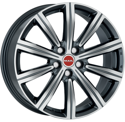LLANTA MAK BIRMINGHAM 22 X 9.00 ET 48 5X112 Buje: 66,6 GUN METALLIC MIRROR FACE