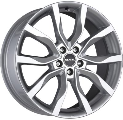 LLANTA MAK HIGHLANDS 20 X 8.50 ET 53 5X120 Buje: 72,6 SILVER