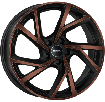 LLANTA MAK KASSEL 20 X 8.50 ET 38 5X112 Buje: 66,45 BLACK & BRONZE